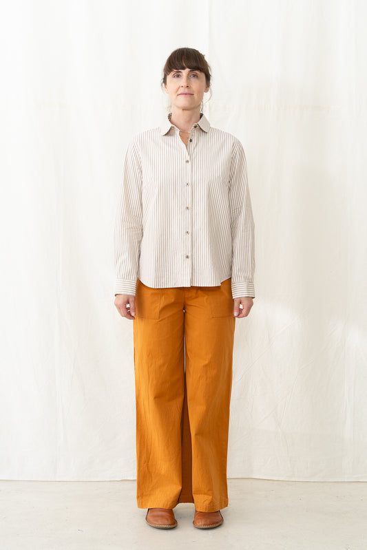 SARAHWEAR Sophia Shirt in Beige Stripe