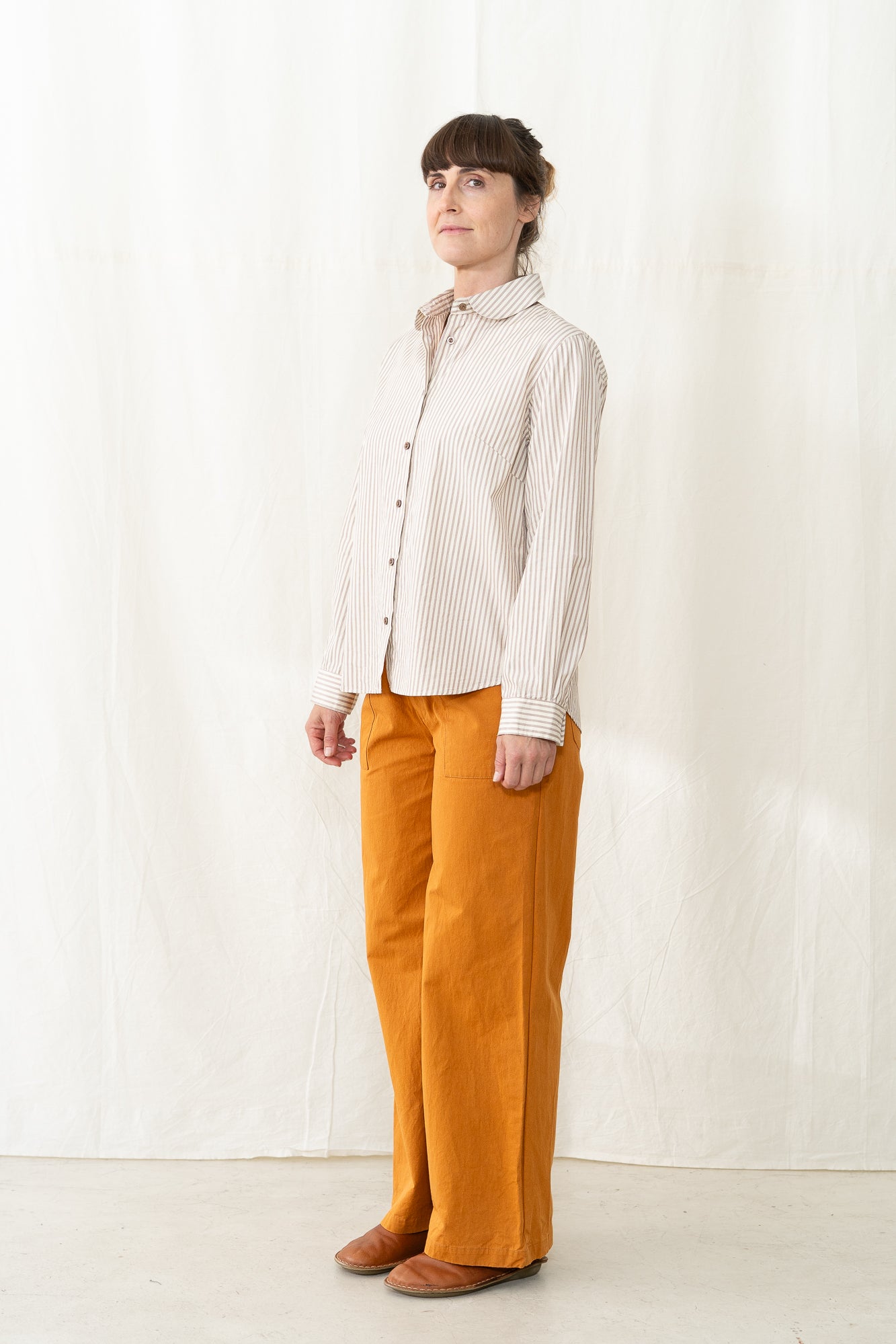 SARAHWEAR Sophia Shirt in Beige Stripe