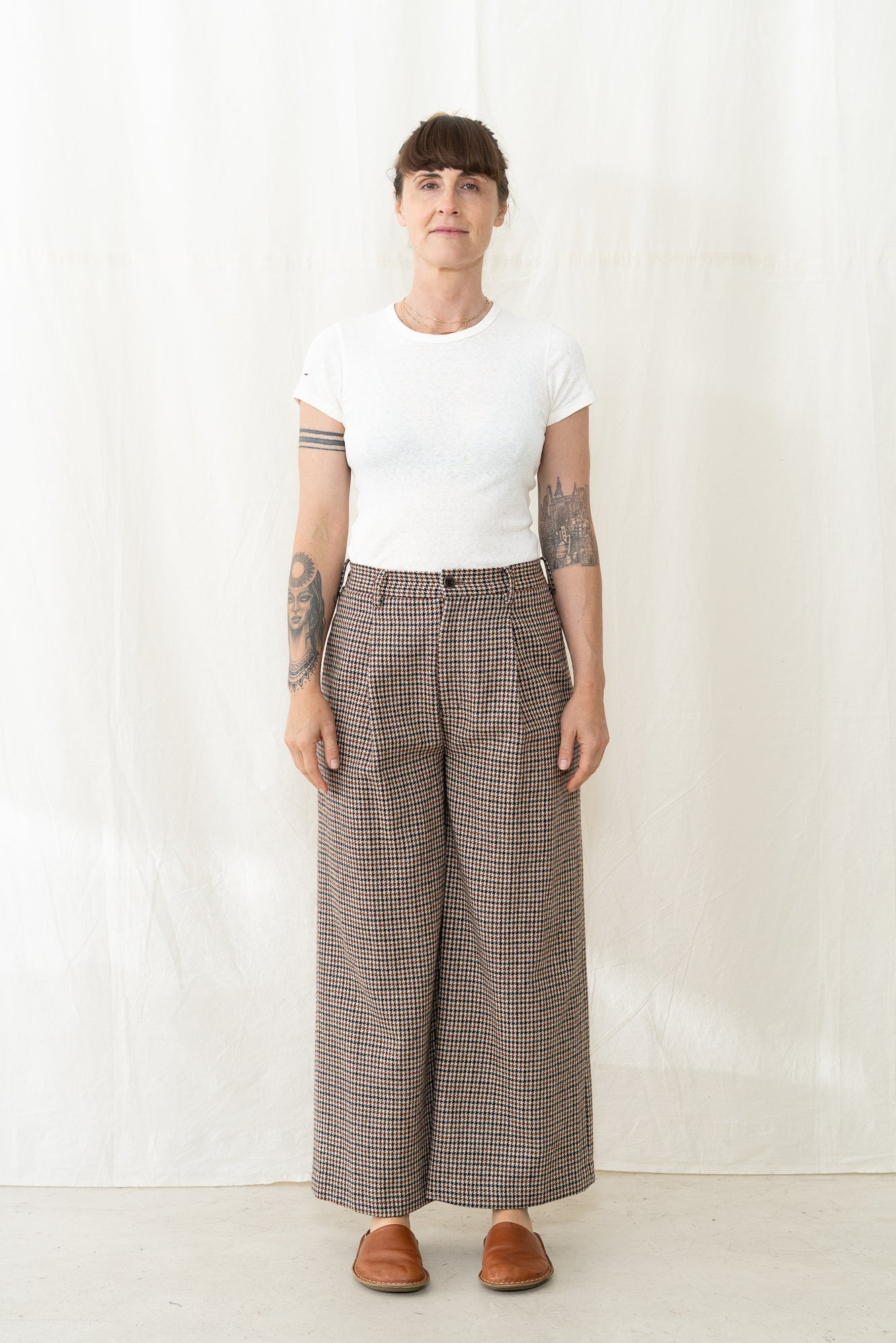 SARAHWEAR Gun Club Check Tweed Pant
