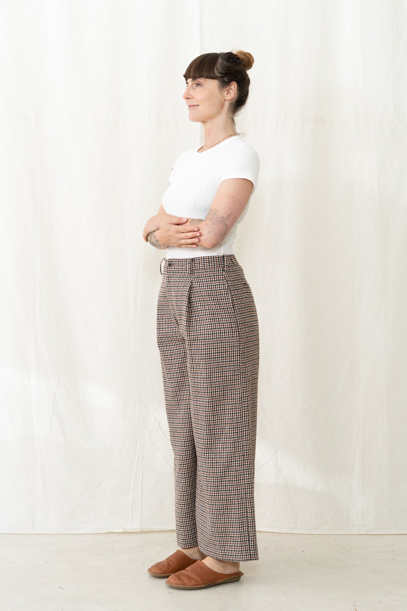 SARAHWEAR Gun Club Check Tweed Pant