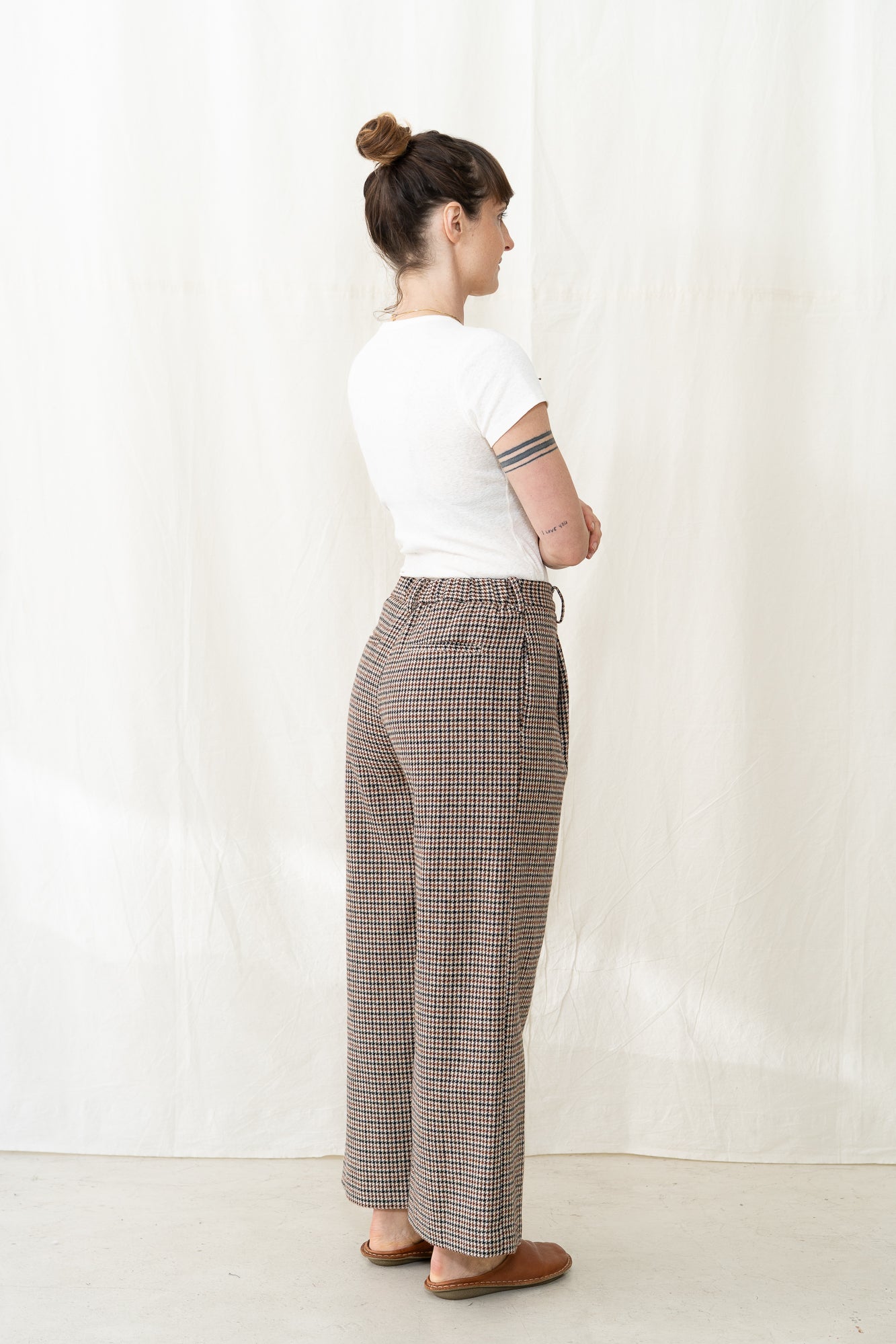 SARAHWEAR Gun Club Check Tweed Pant