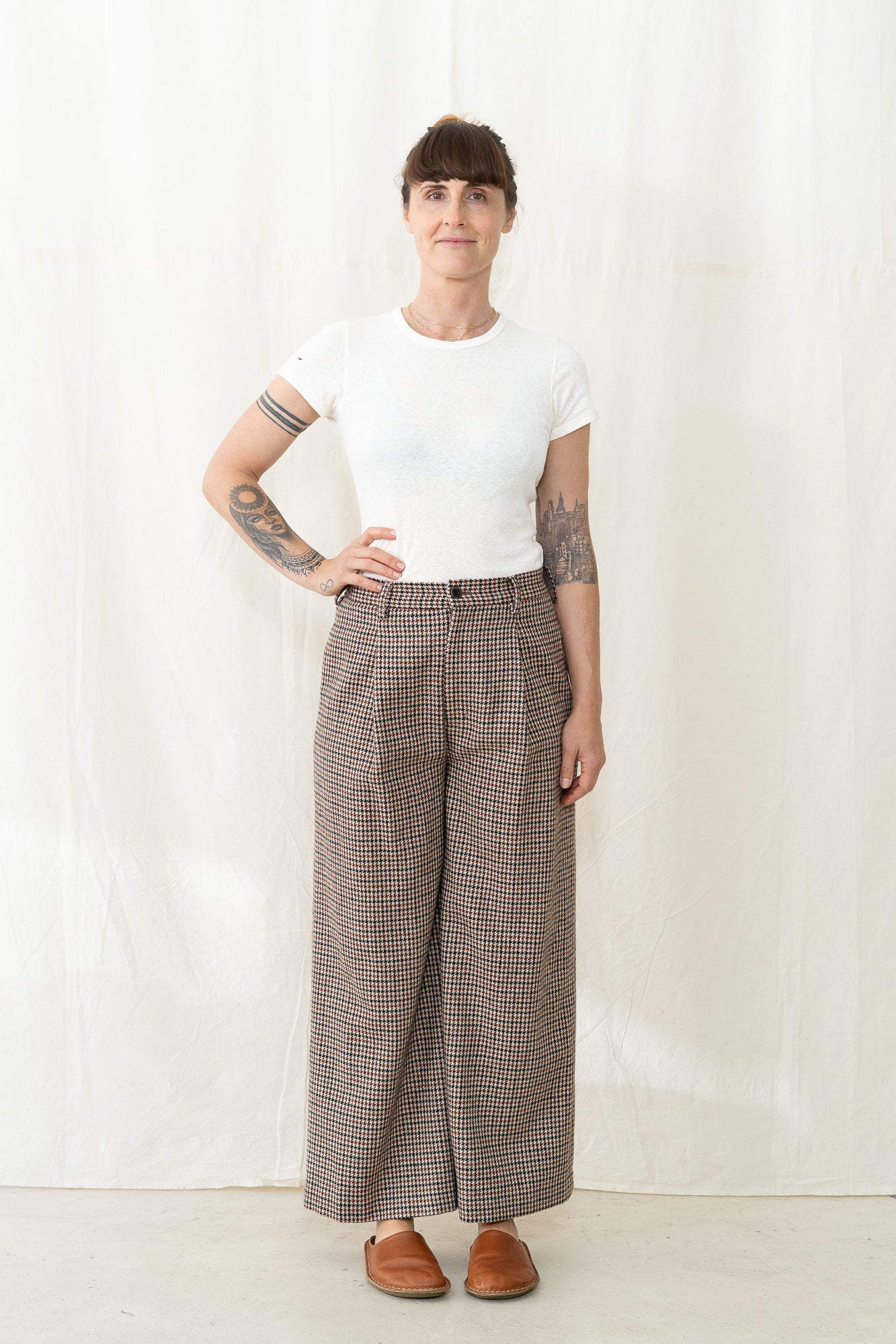 SARAHWEAR Gun Club Check Tweed Pant