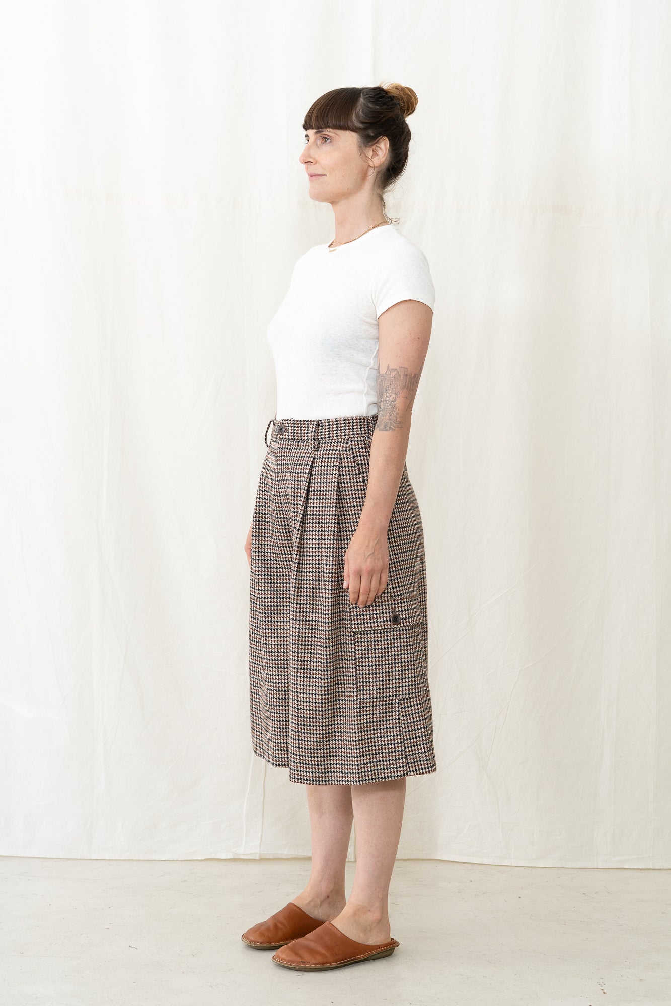 SARAHWEAR Gun Club Check Tweed Culotte