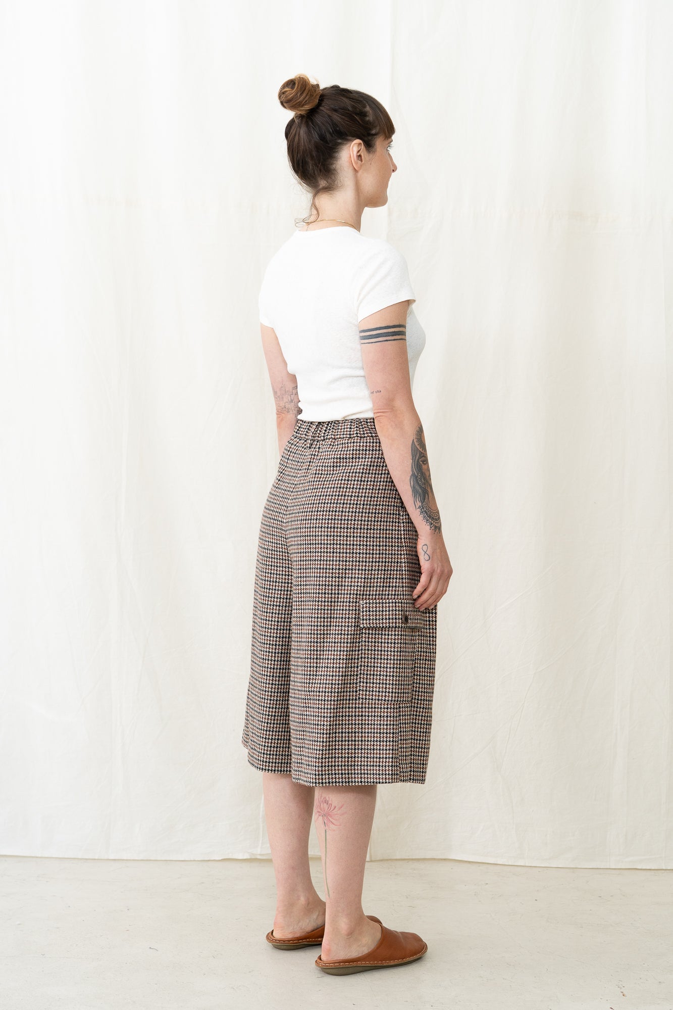 SARAHWEAR Gun Club Check Tweed Culotte