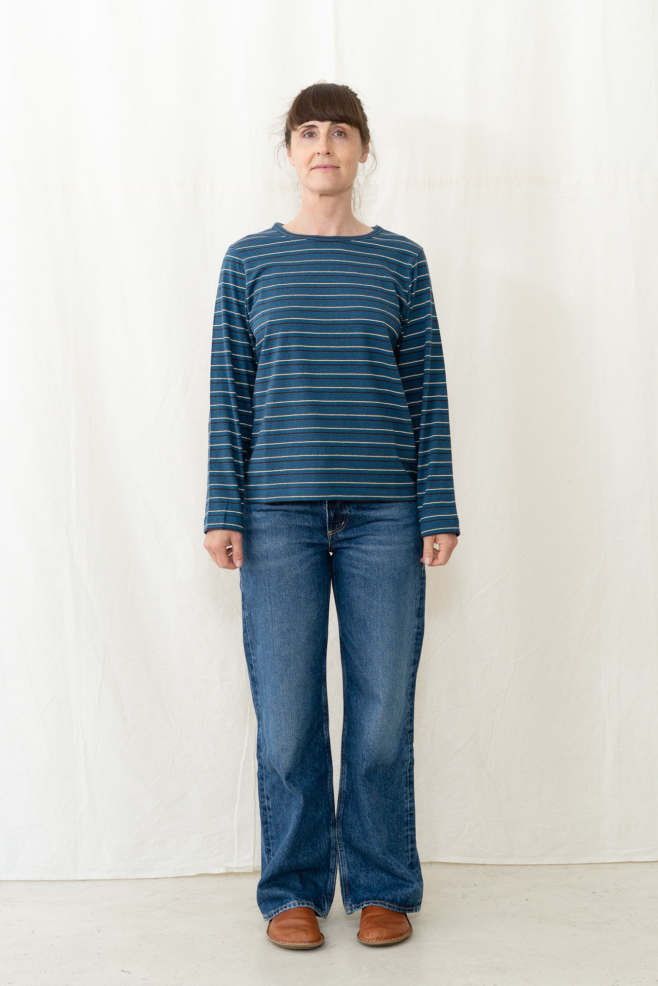 SARAHWEAR Stripe Jersey Shirt in Blue