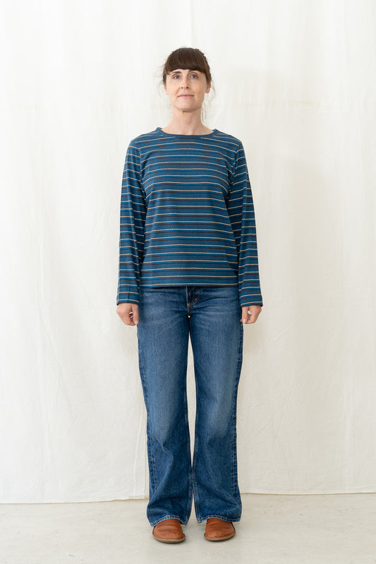 SARAHWEAR Stripe Jersey Shirt in Blue