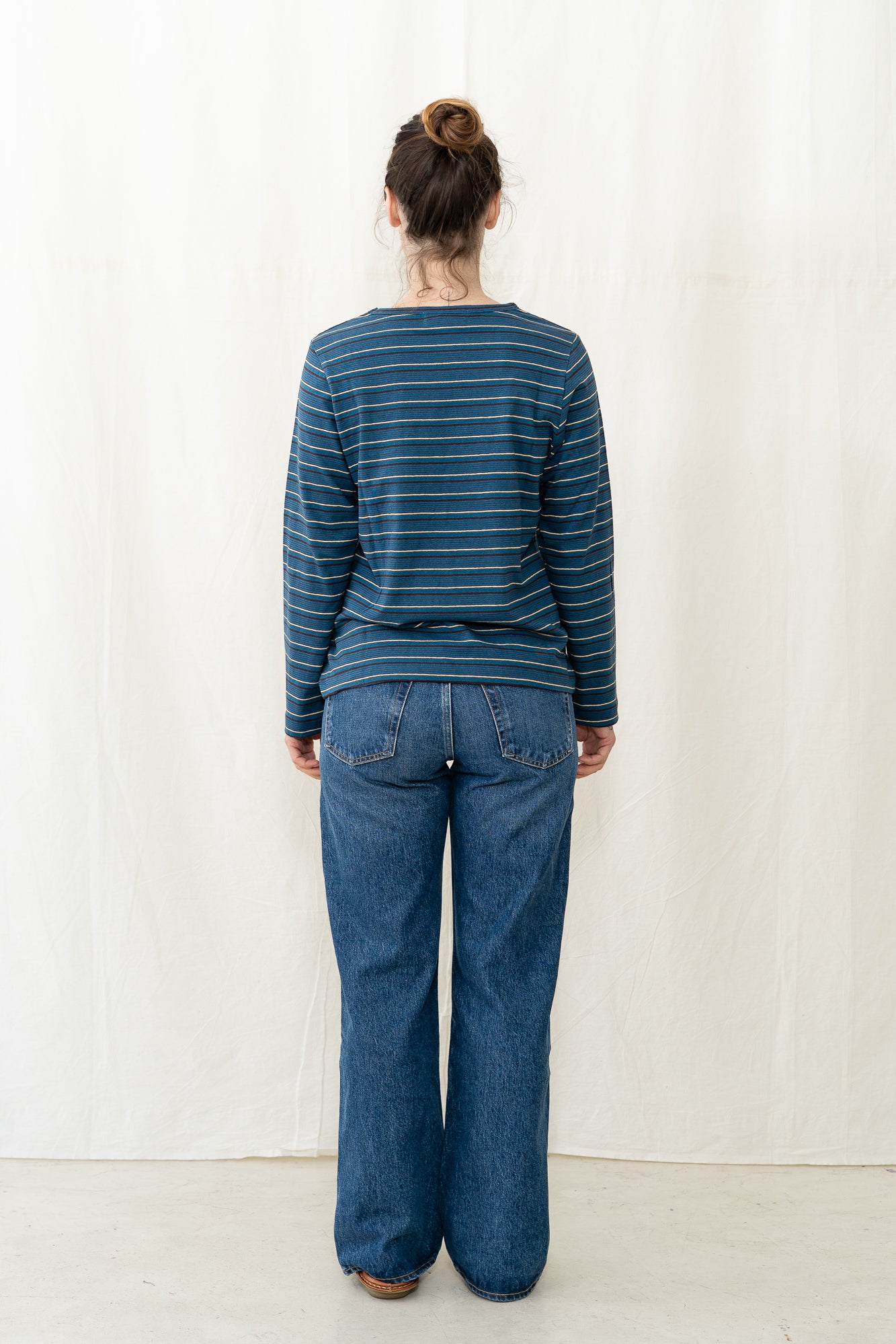 SARAHWEAR Stripe Jersey Shirt in Blue