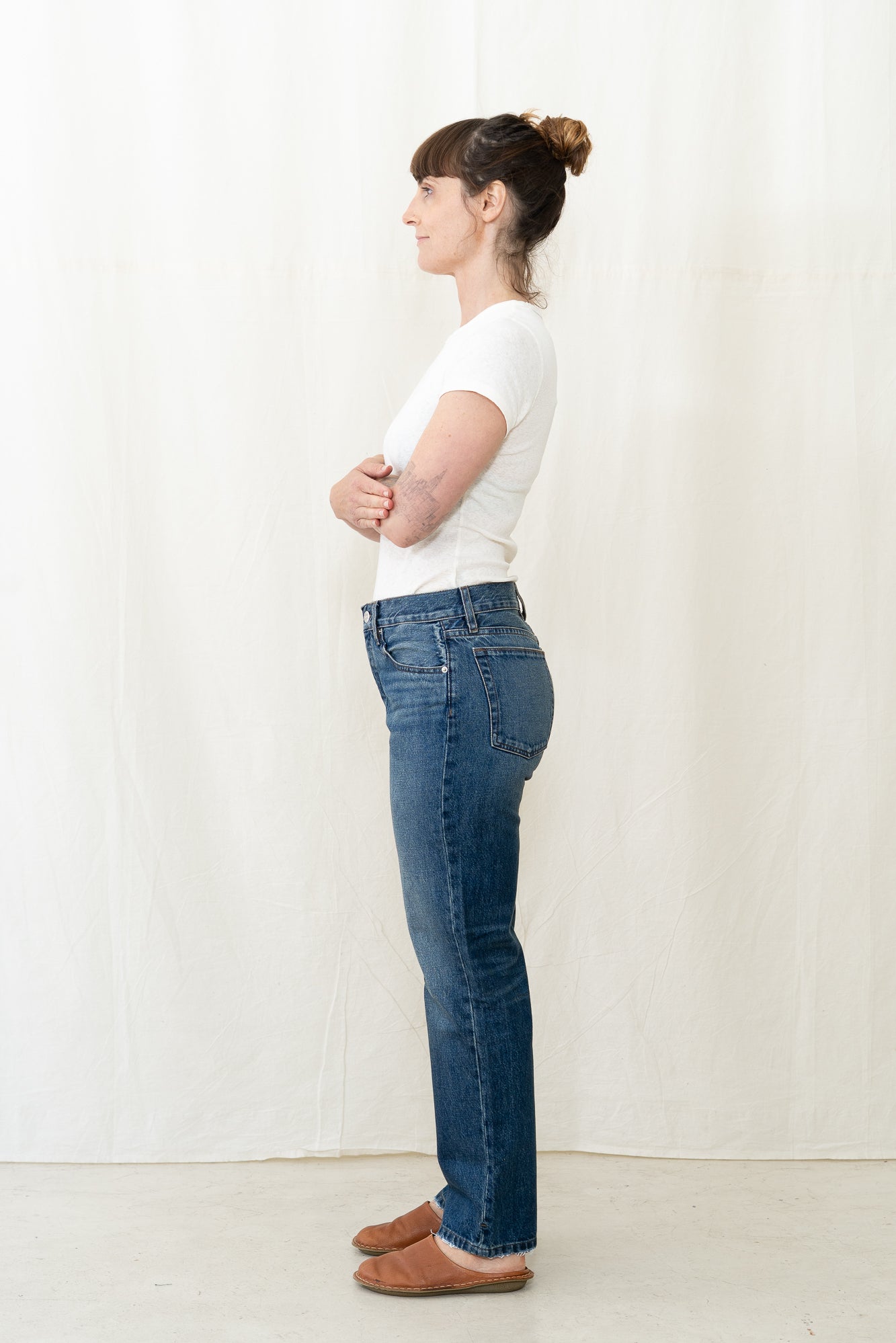 DALA Calla Mid Rise Straight Full in Archive Blue
