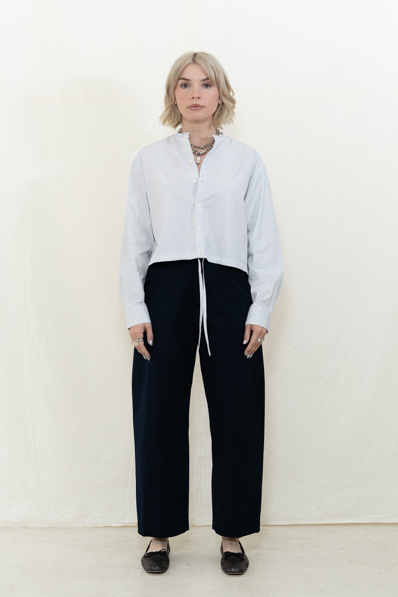 NICHOLSON & NICHOLSON Pearl Stripe Top