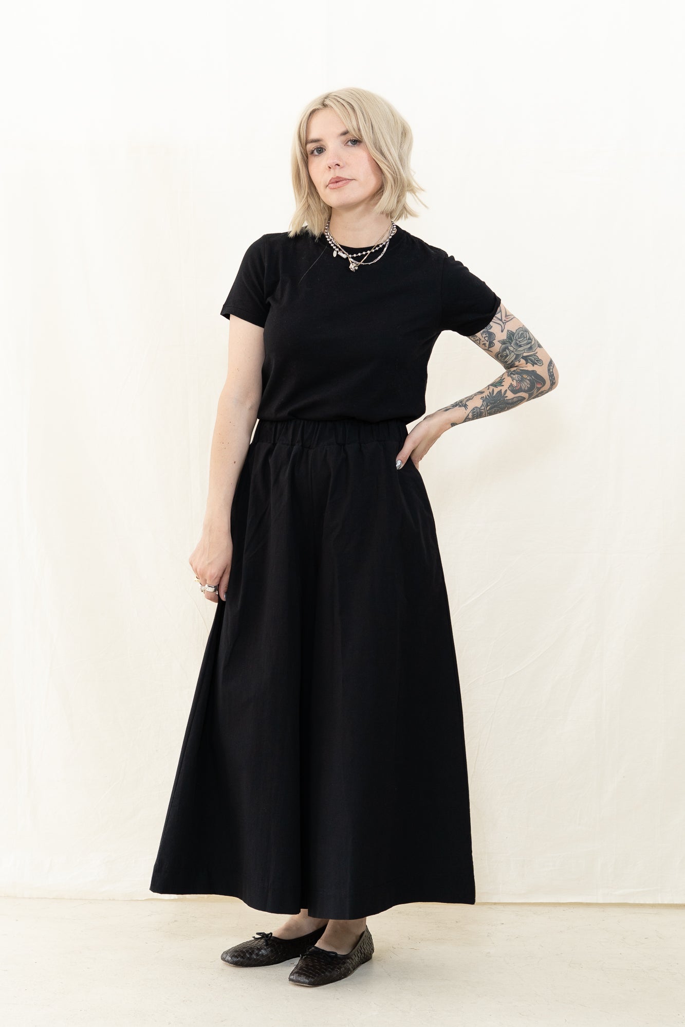 Beaumont Organic Mazu Poplin Pant in Black