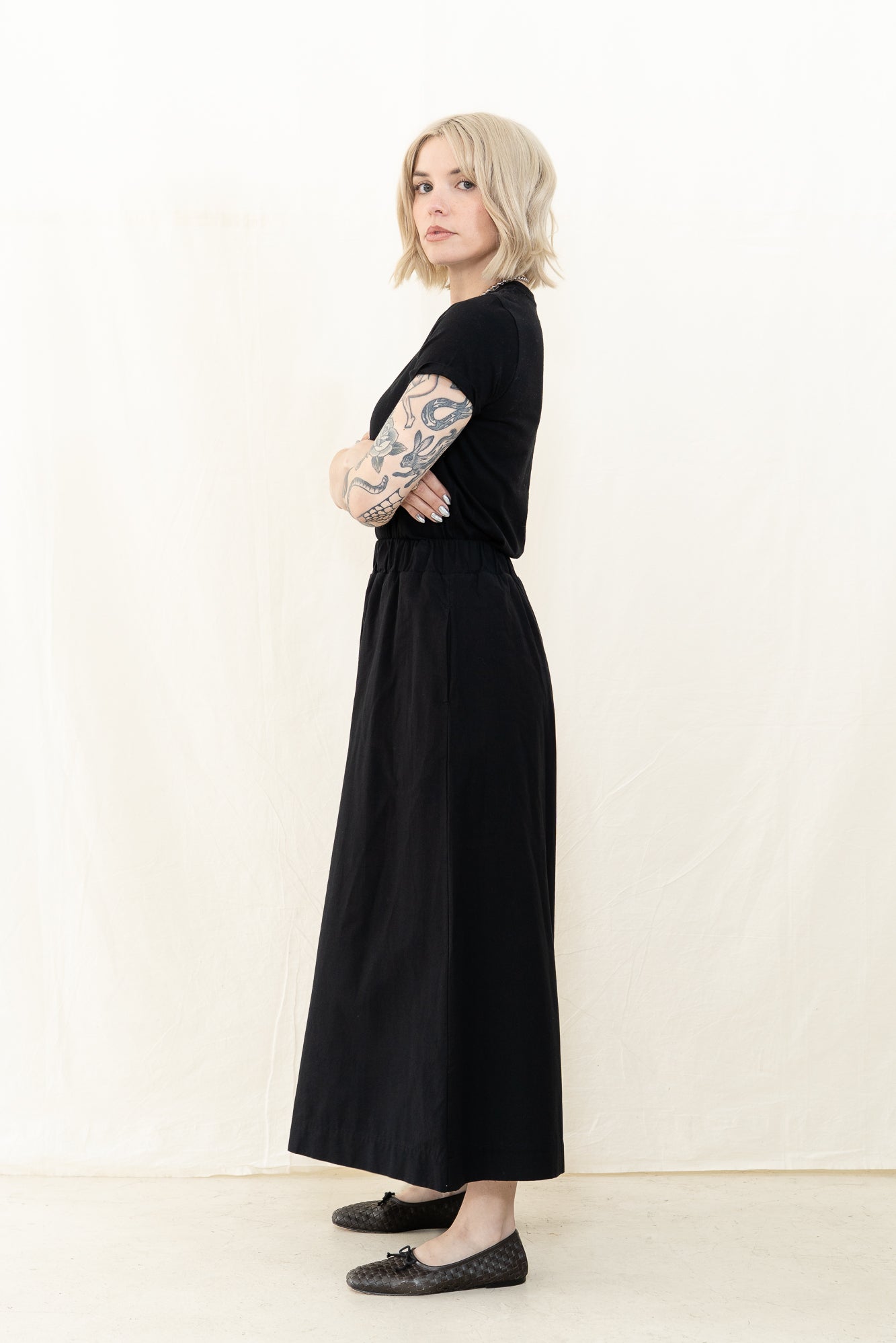 Beaumont Organic Mazu Poplin Pant in Black