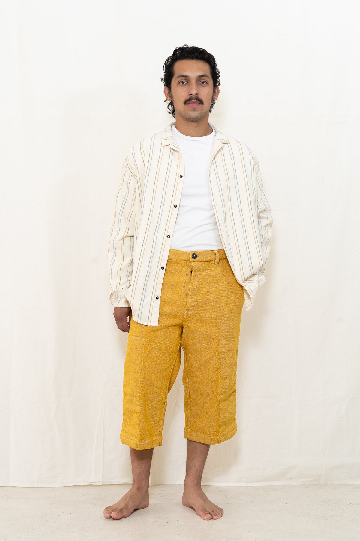 Tender Galloon Shorts in Yellow Twill