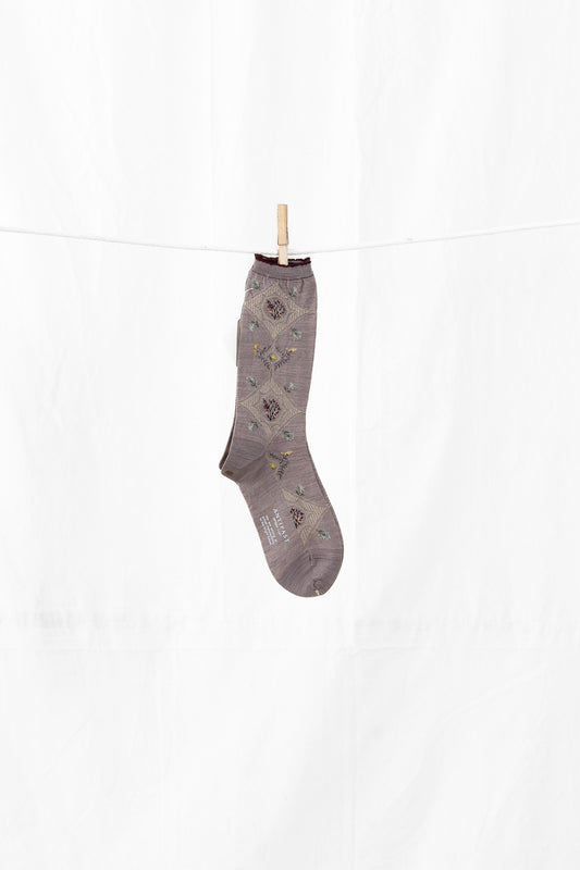 Antipast Diamond Flower Women's Socks - Lilac