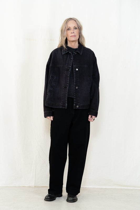 KLOKE Halt Denim Jacket in Black Fade