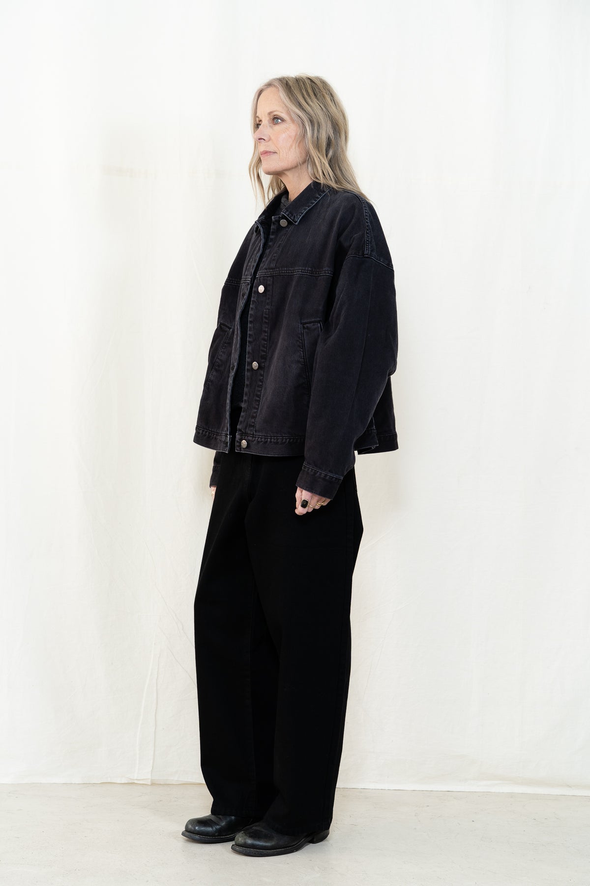 KLOKE Halt Denim Jacket in Black Fade
