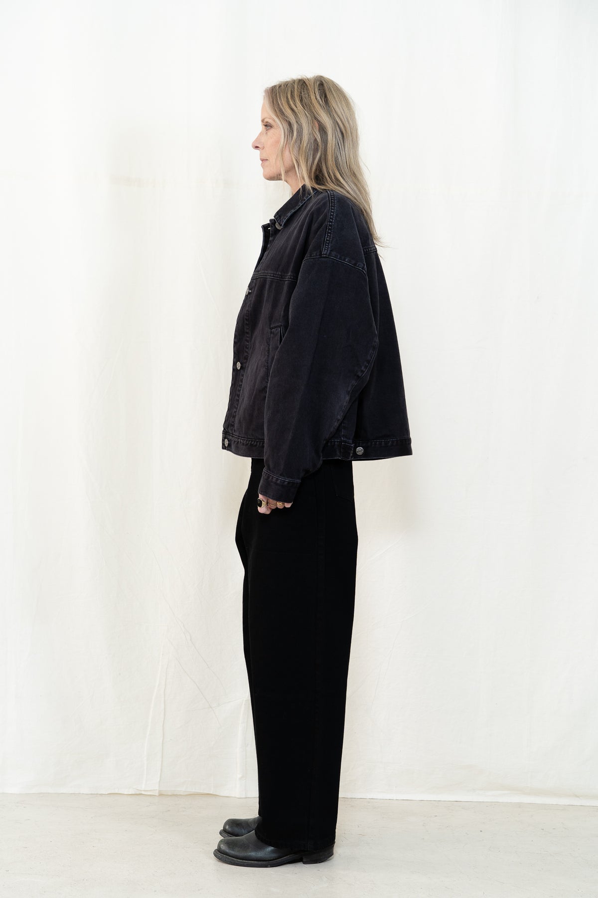 KLOKE Halt Denim Jacket in Black Fade