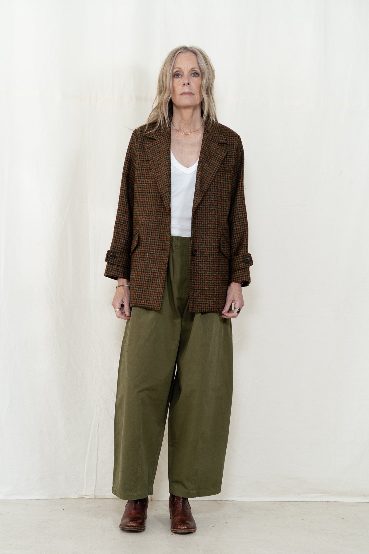 Hye Sun Mun Diana Blazer in Houndstooth