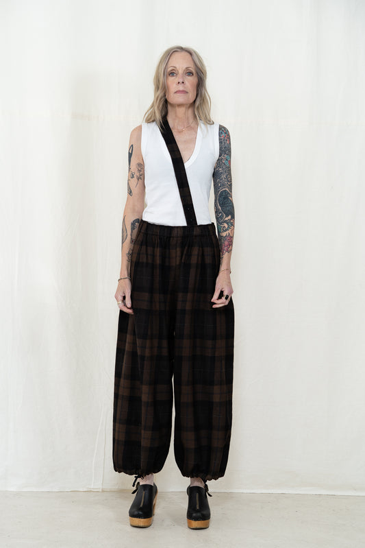 Engineered Garments Balloon Pant in Brown Plaid