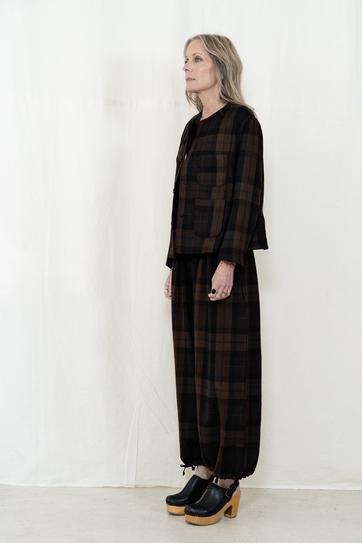 Engineered Garments CN Jacket in Brown Plaid