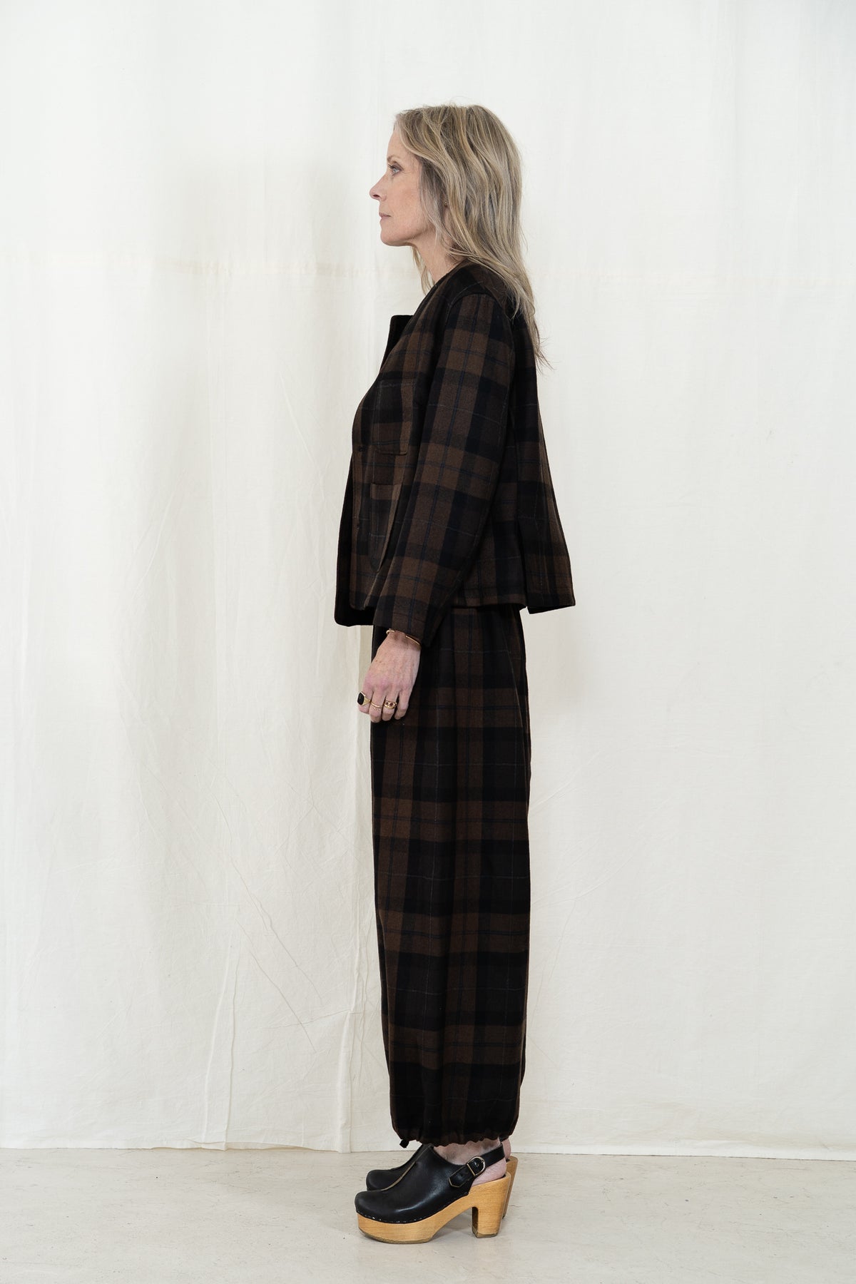 Engineered Garments CN Jacket in Brown Plaid