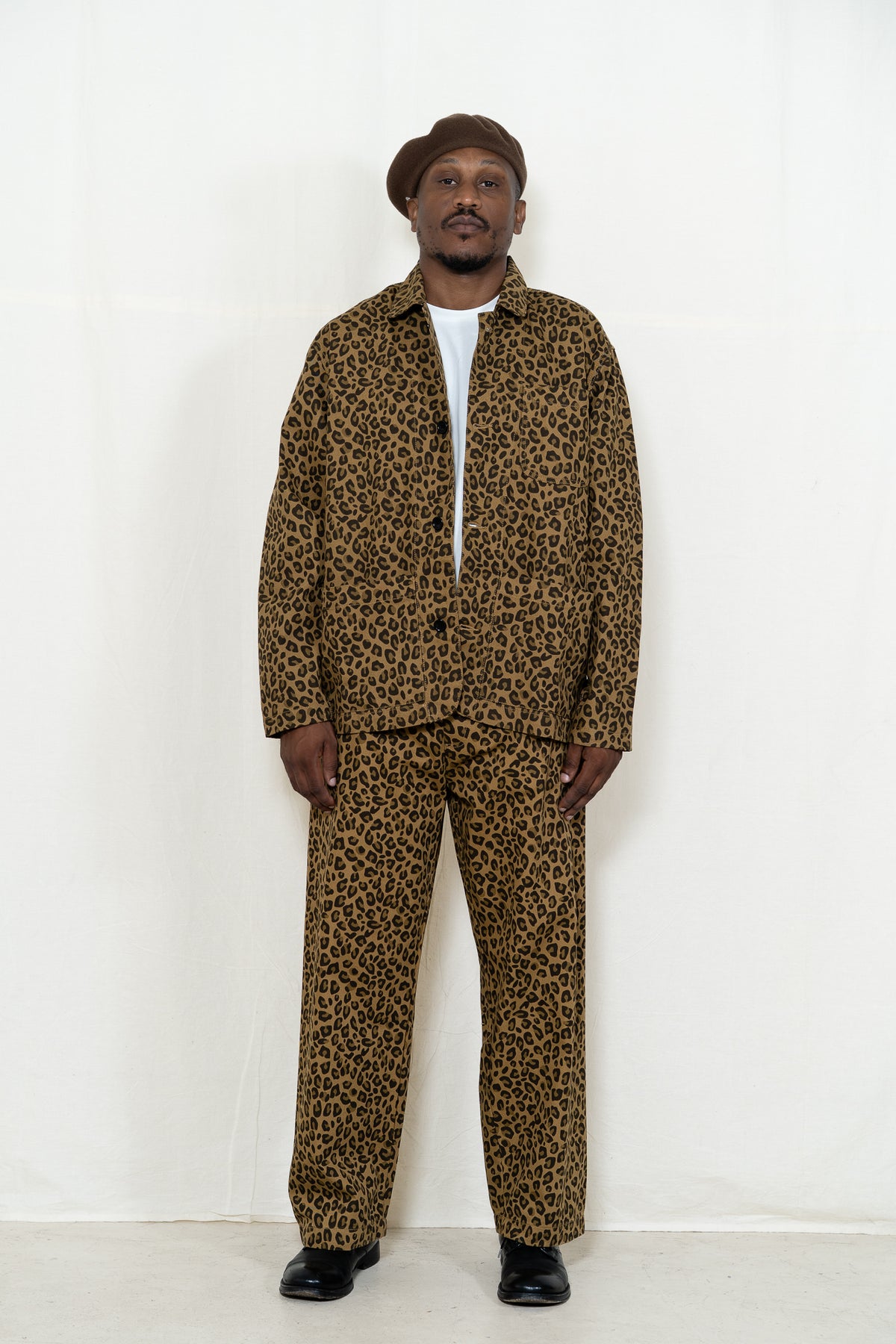 Service Works Easy Chef Shirt in Leopard Print