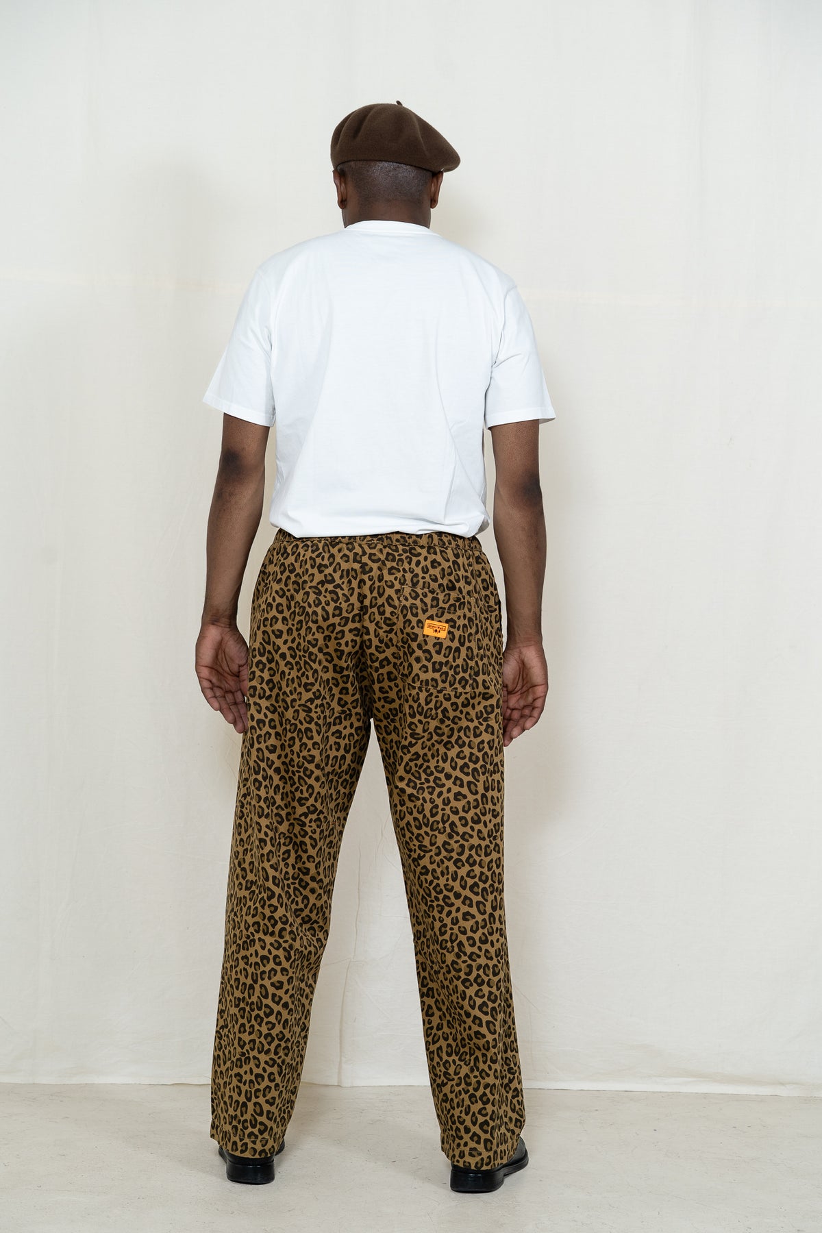 Service Works Easy Chef Pants in Brown Leopard Print