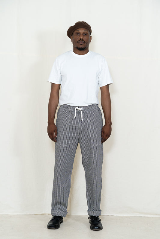 Service Works House Gingham Chef Pants in Black
