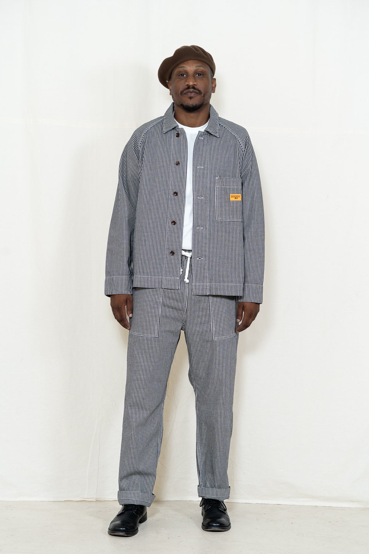 Service Works Gingham FOH Shirt in Black