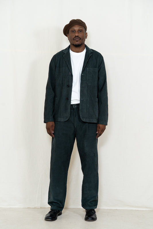 Service Works Cord Server Suit Jacket in Jewel Green