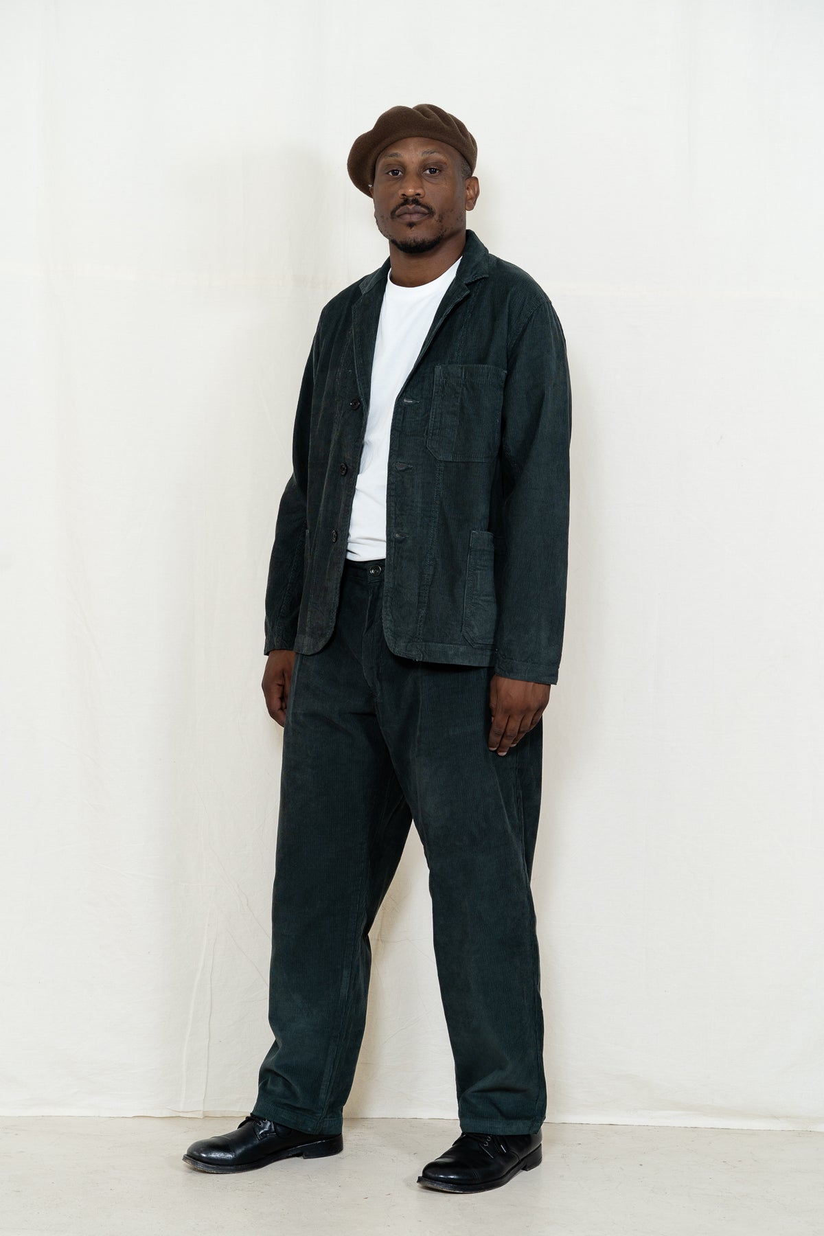 Service Works Cord Server Suit Jacket in Jewel Green