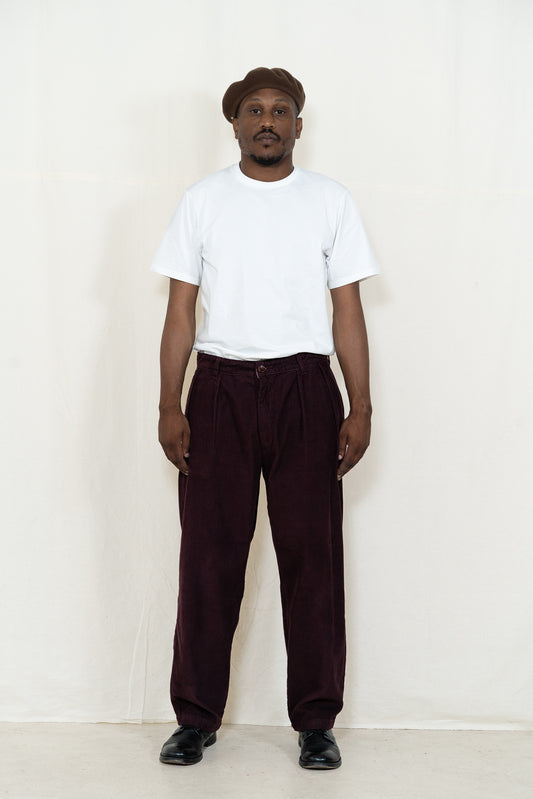 Service Works Cord Part-Timer Pants in Burgundy