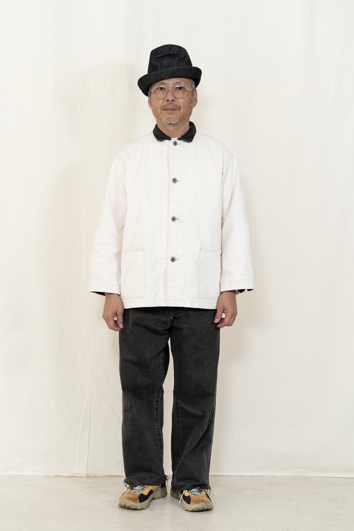 Chimala Twill Engineer Jacket in Ivory Splatter