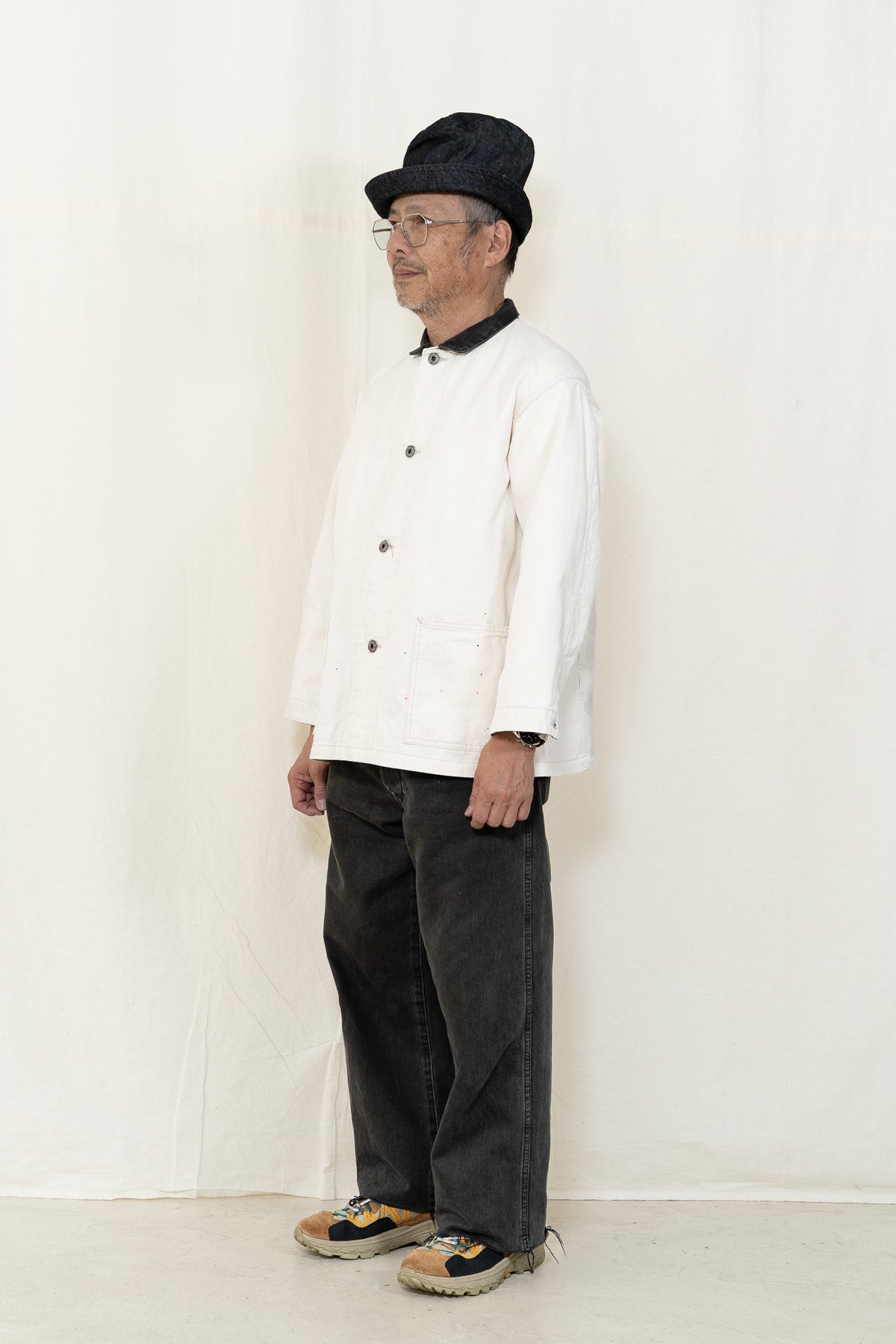 Engineered Garments Bucket Hat in Black Denim