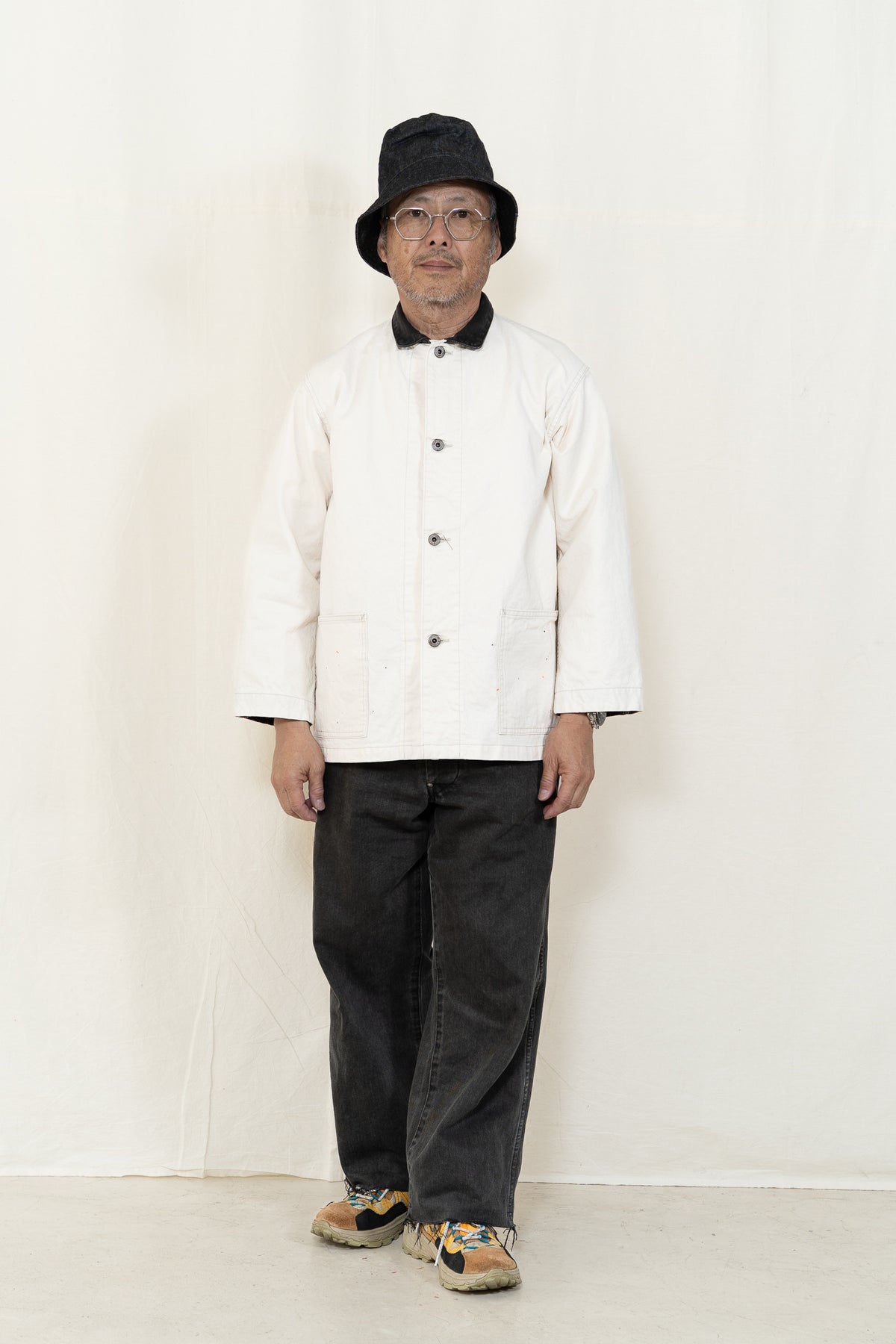 Engineered Garments Bucket Hat in Black Denim