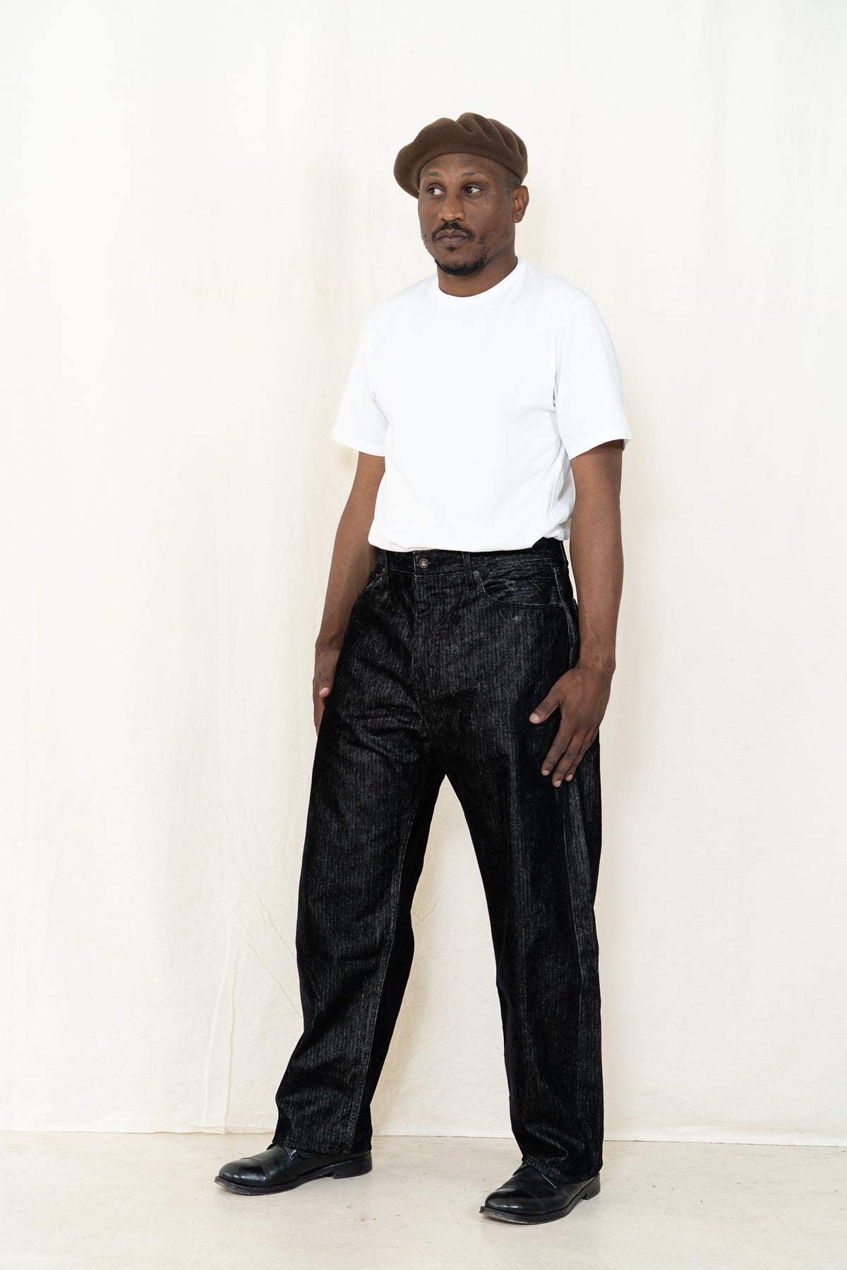 Engineered Garments RF Jeans in Black Herringbone