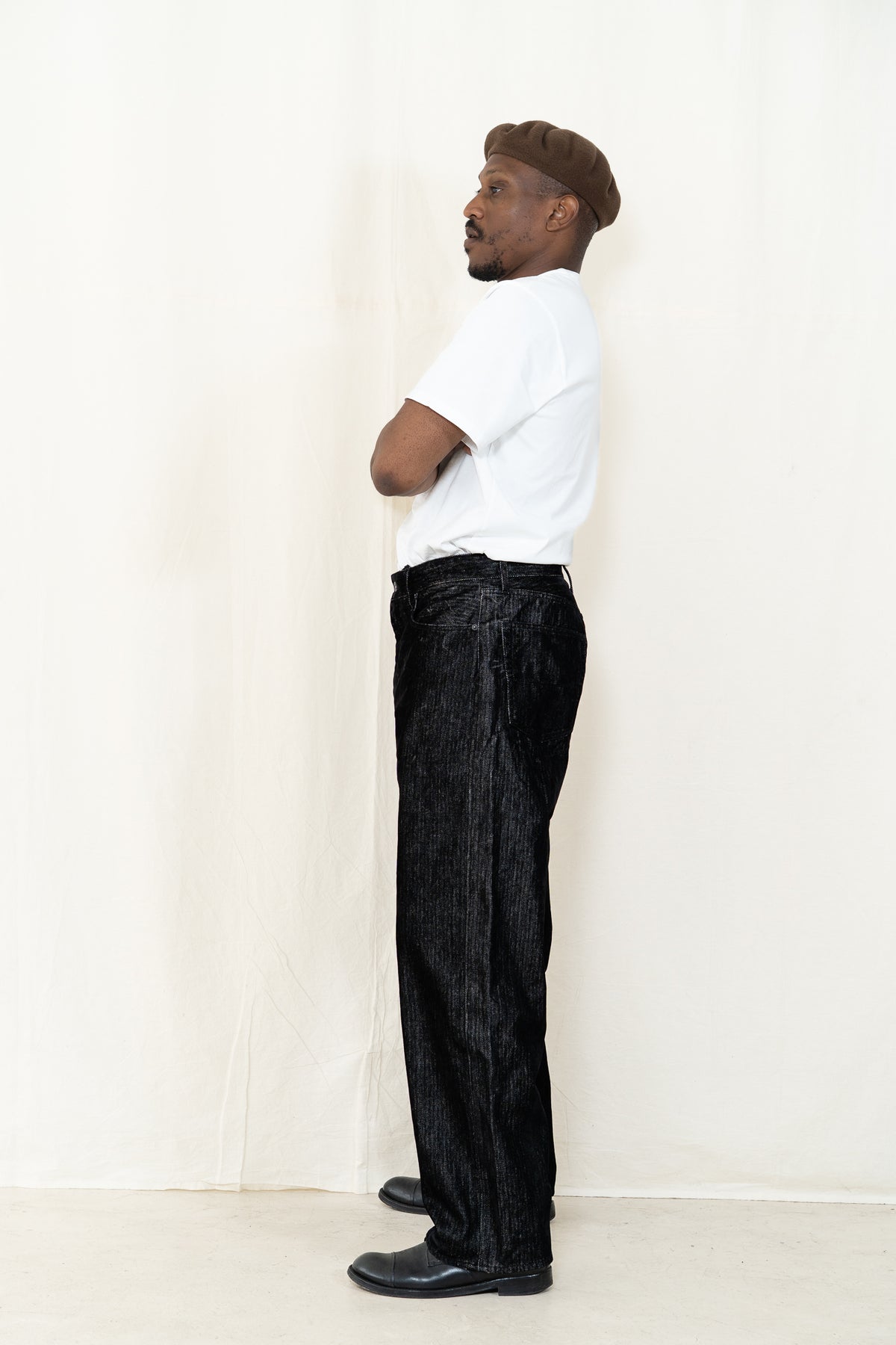 Engineered Garments RF Jeans in Black Herringbone