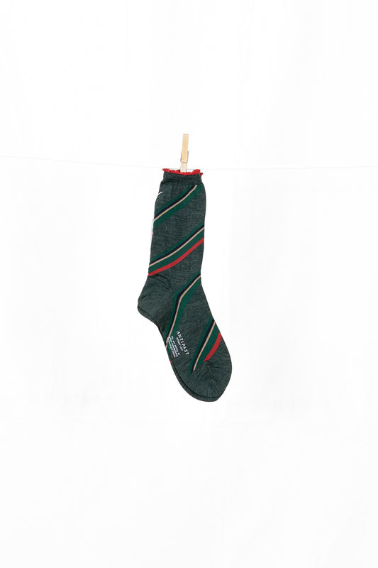 Antipast Regimental Stripe Women's Socks - Green