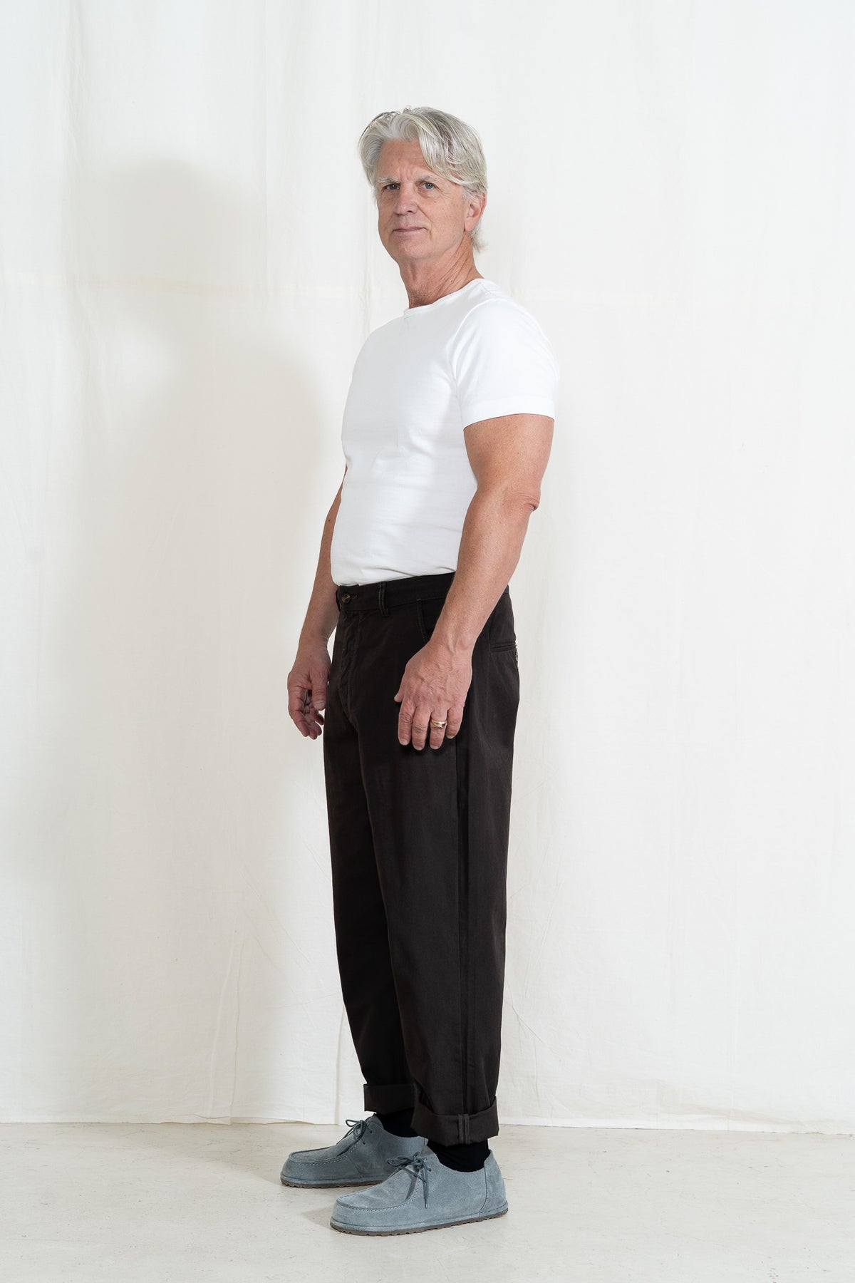 Universal Works Canvas Military Chino in Brown