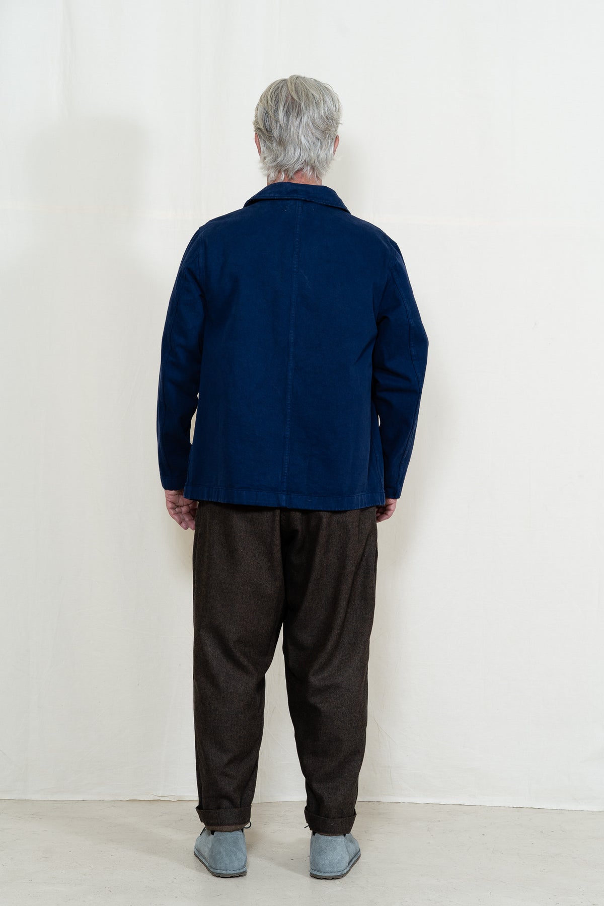 Merz b. Schwanen Worker Twill Jacket in Ink Blue