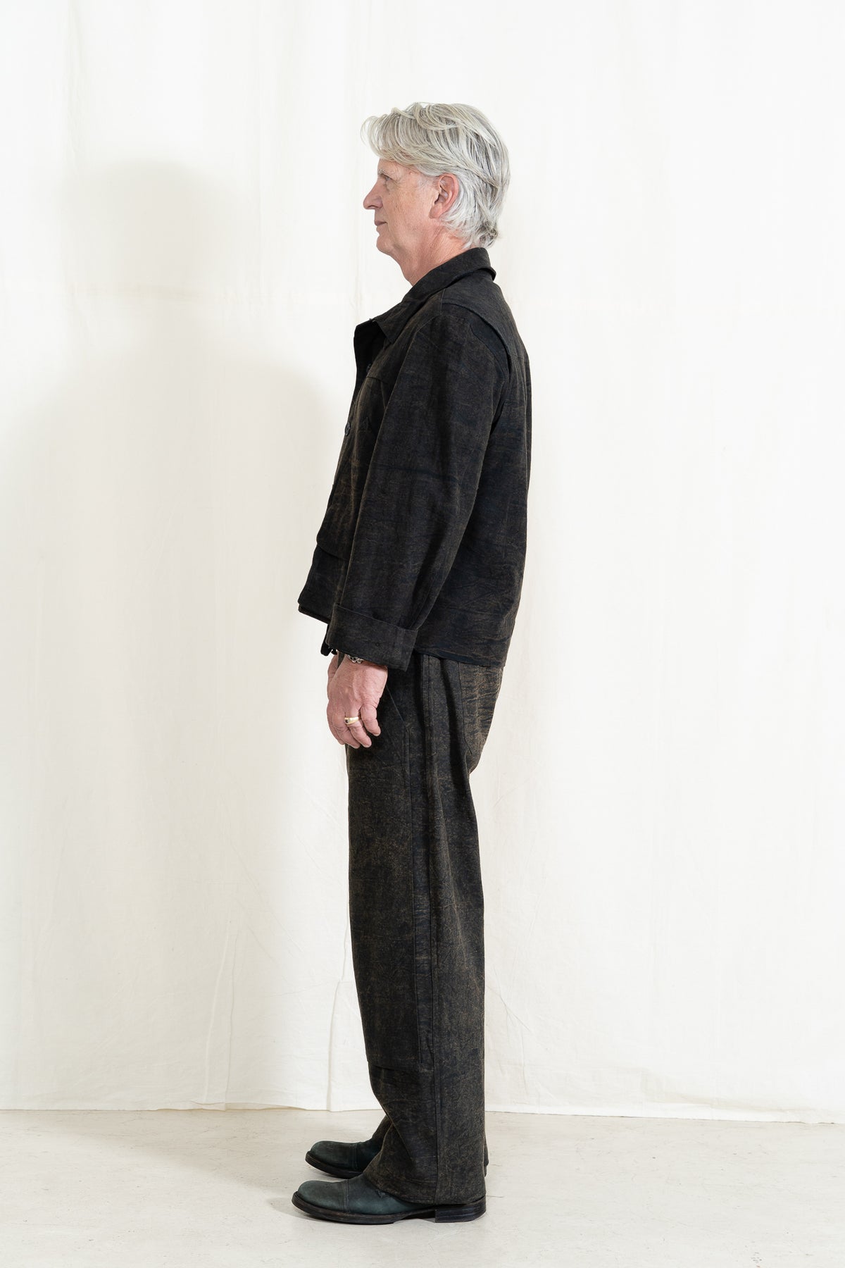 INDI + ASH Cropped Utility Jacket in Iron