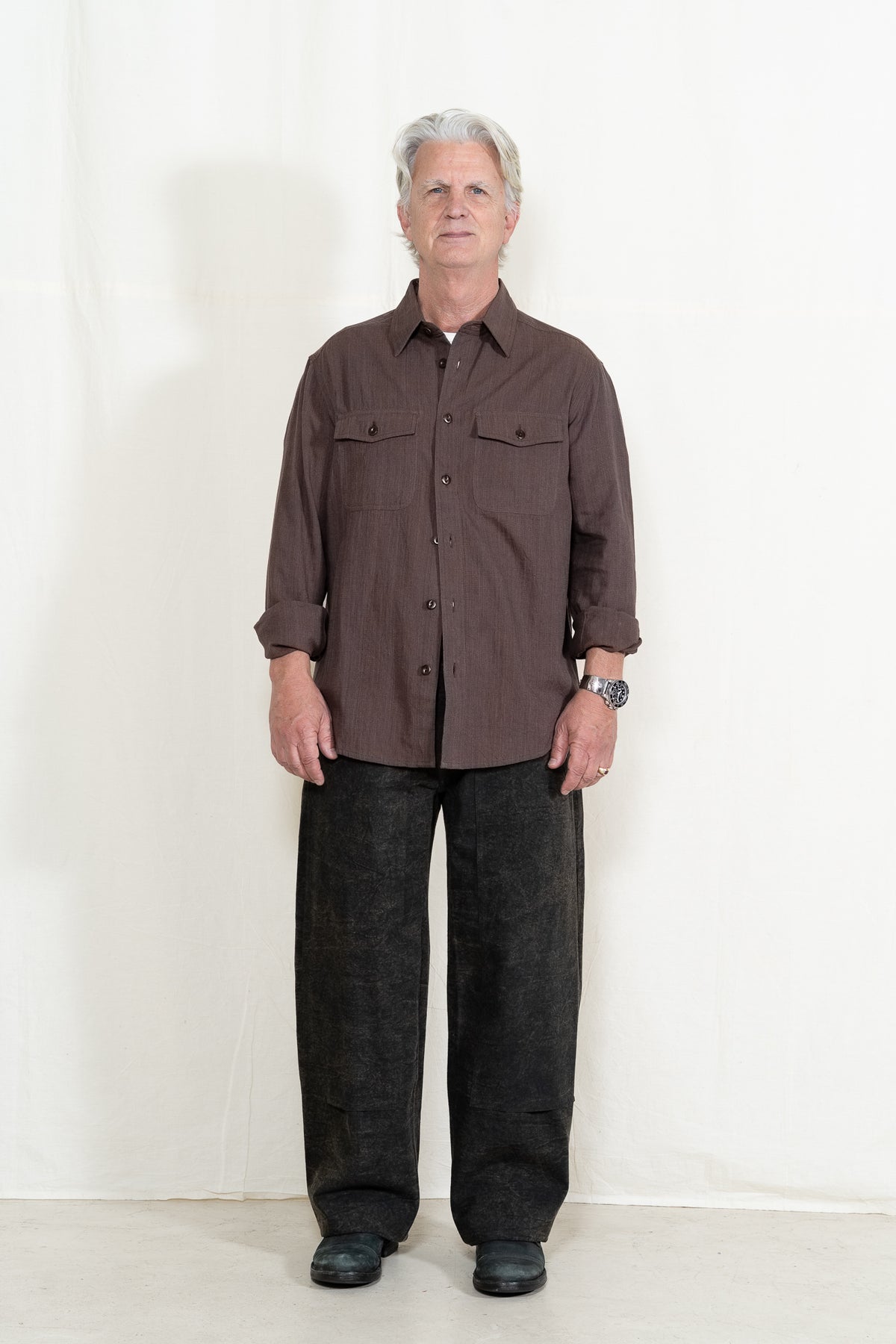 INDI + ASH Smith Workshirt in Coyote/Indigo