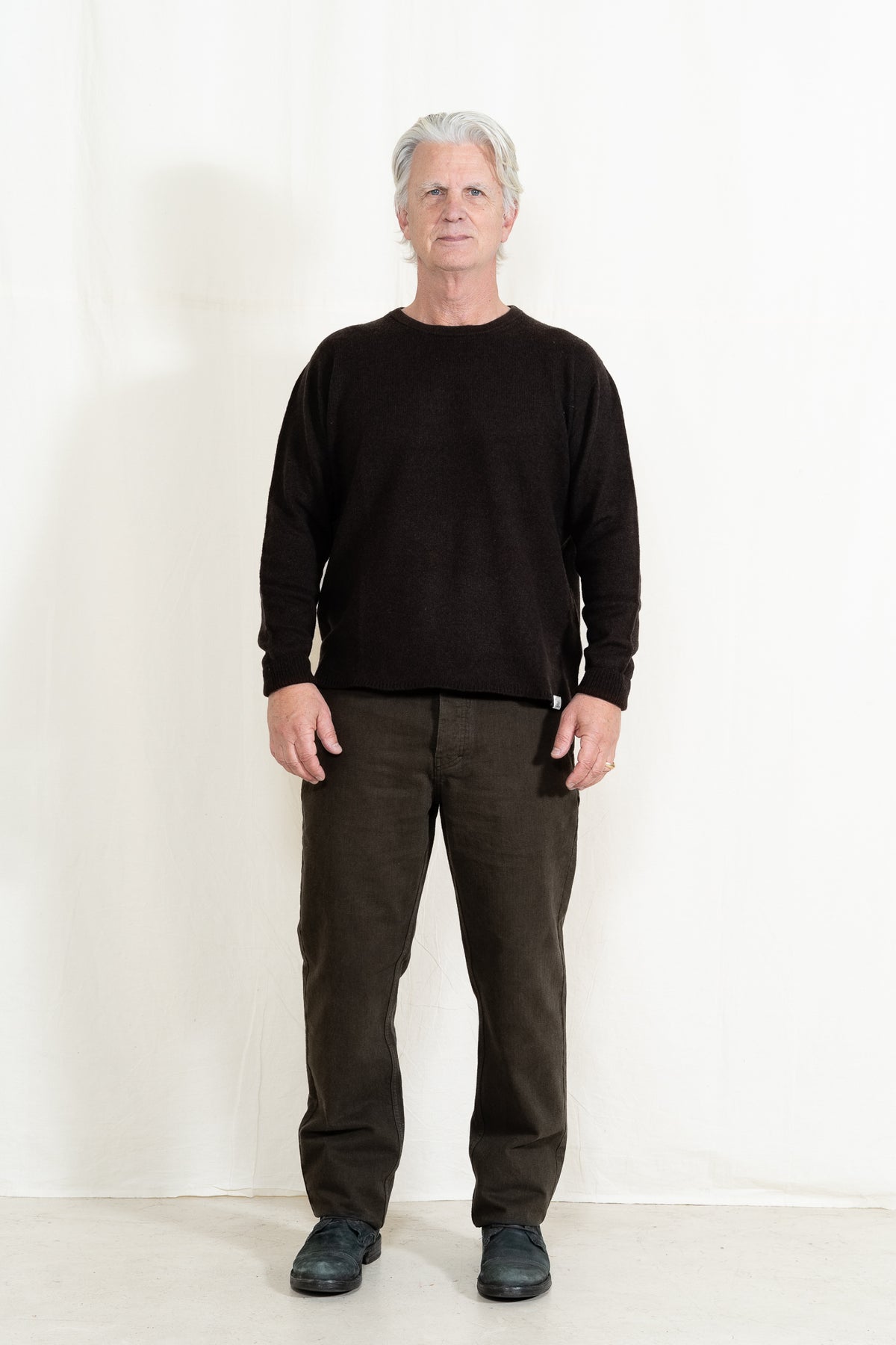 Merz b. Schwanen Relax Crewneck 02 in Espresso