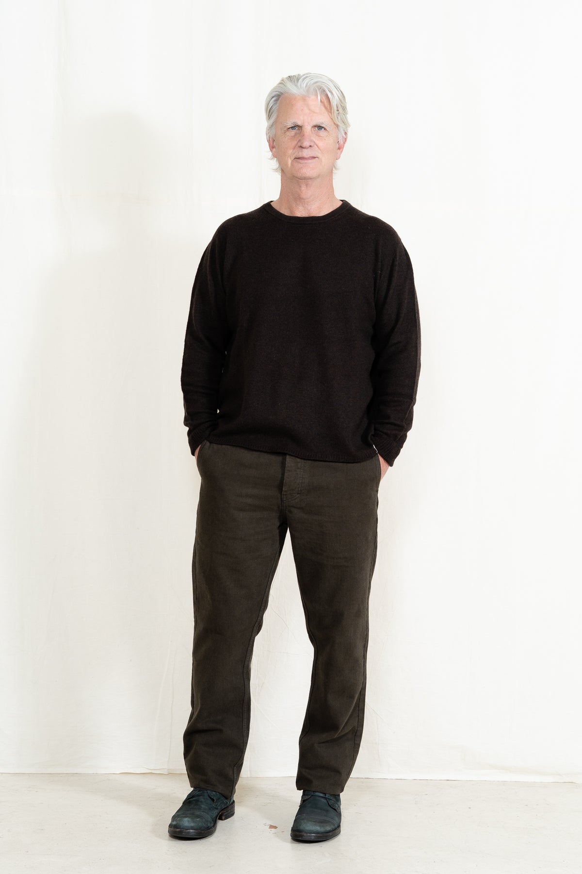 Merz b. Schwanen Relax Crewneck 02 in Espresso
