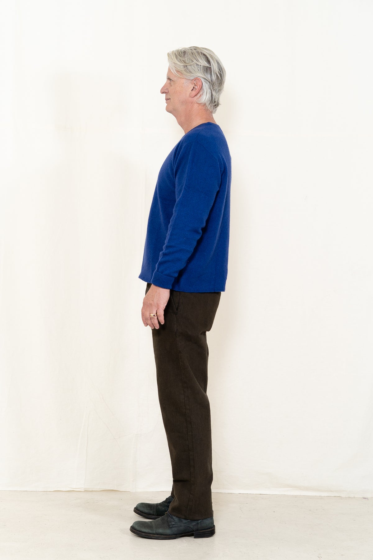 Merz b. Schwanen Crewneck 02 in Cornflower