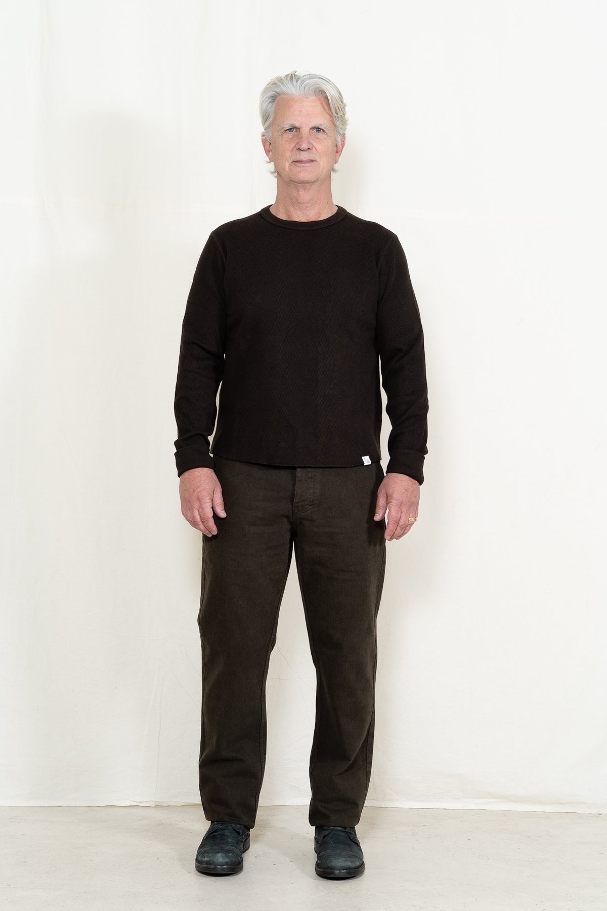 Merz b. Schwanen Thermal LS Shirt in Espresso