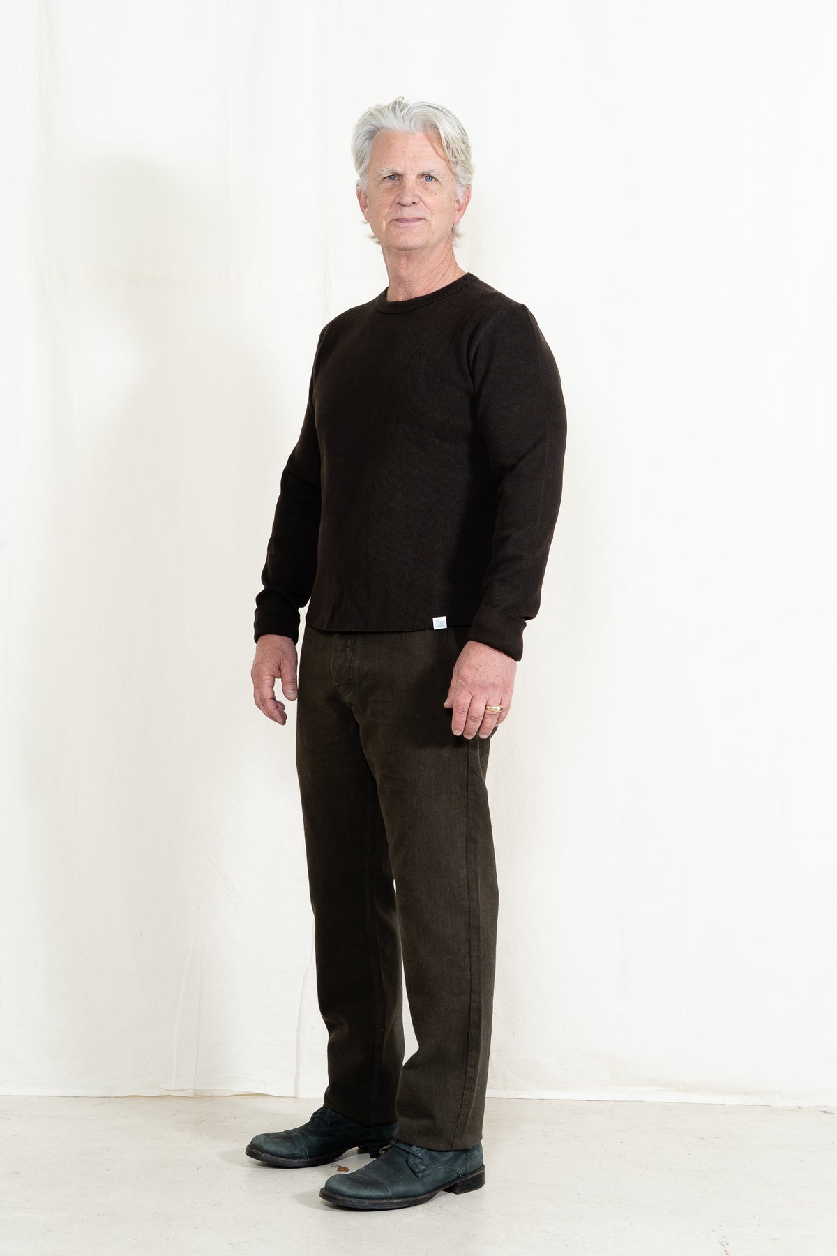 Merz b. Schwanen Thermal LS Shirt in Espresso