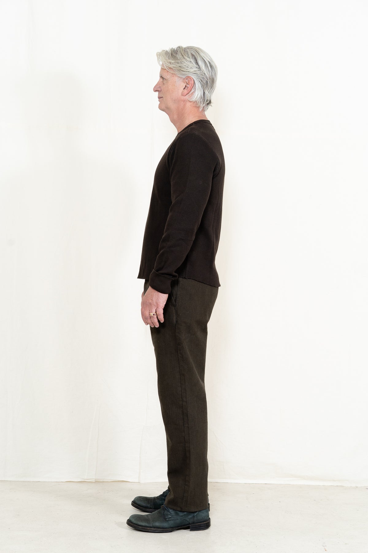Merz b. Schwanen Thermal LS Shirt in Espresso