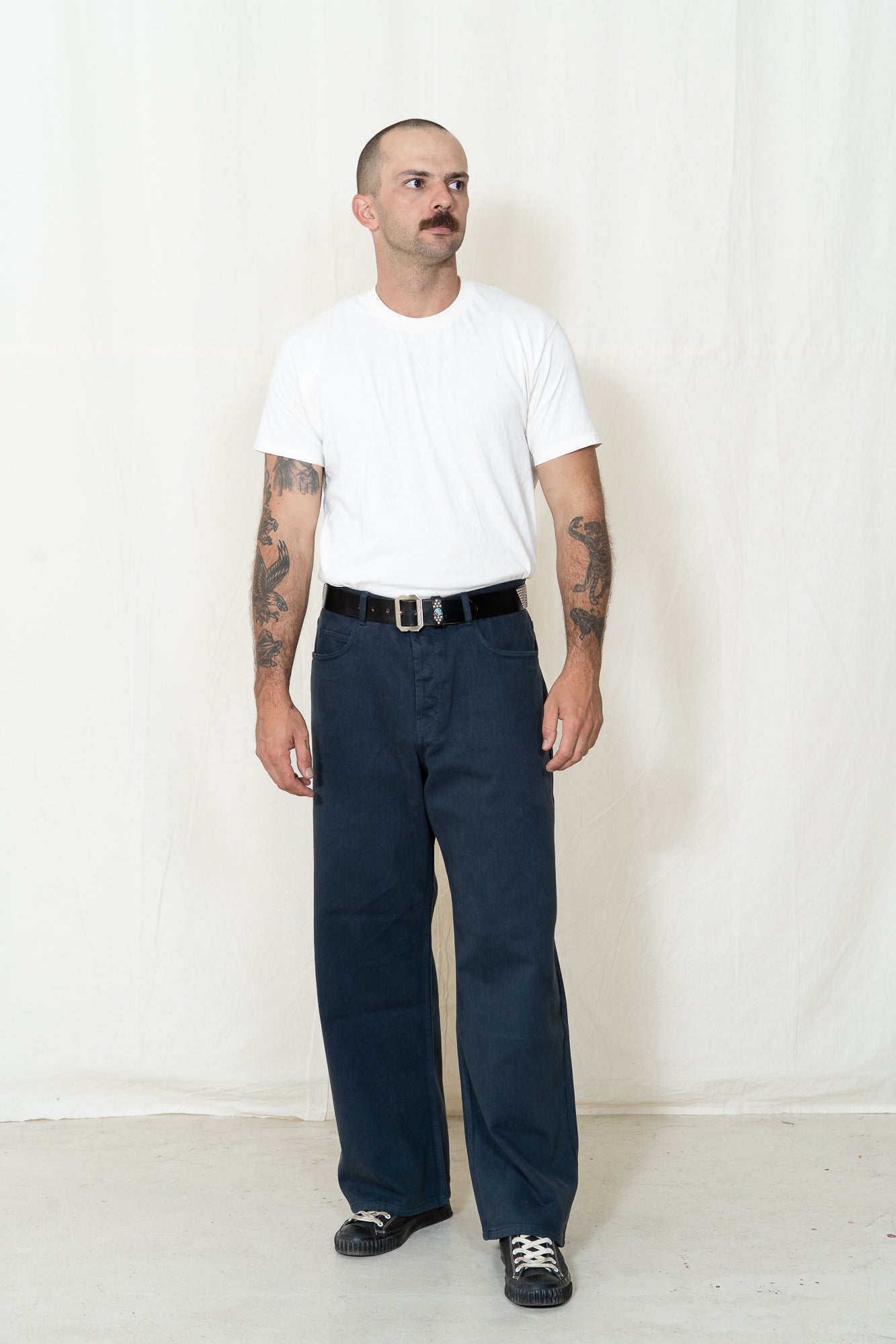 HANSEN Milan Straight Trouser-Washed Black