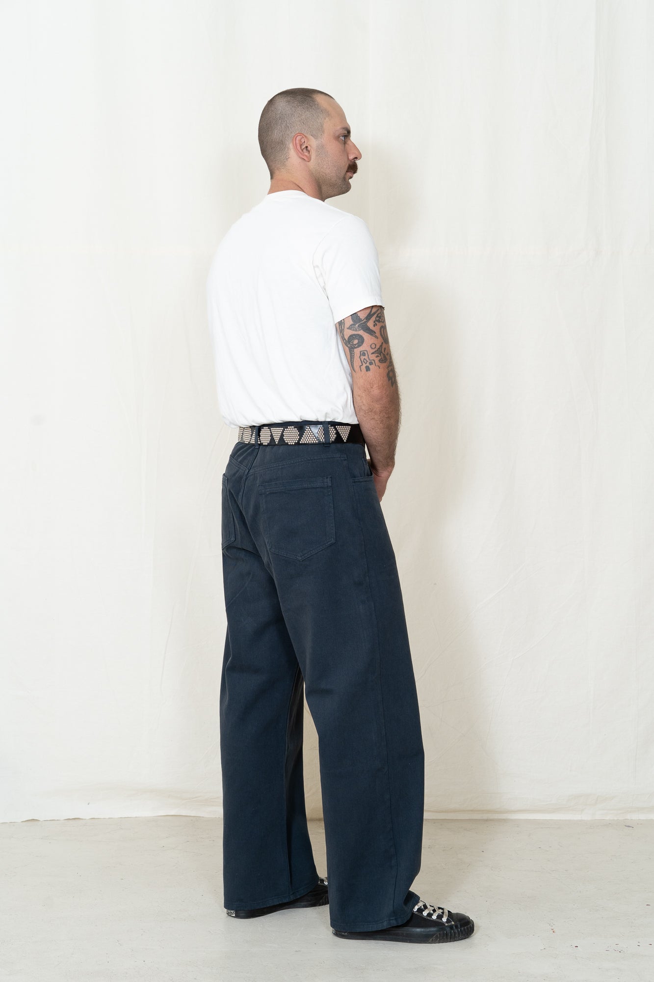 HANSEN Milan Straight Trouser-Washed Black