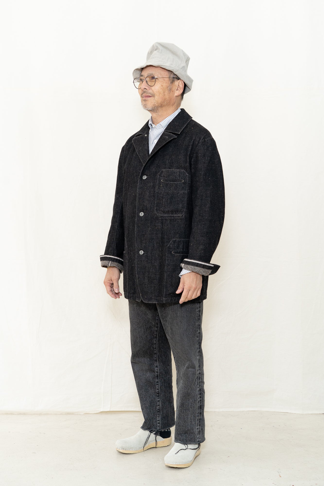 Motiv Mfg Castel Jacket in Donegal Denim